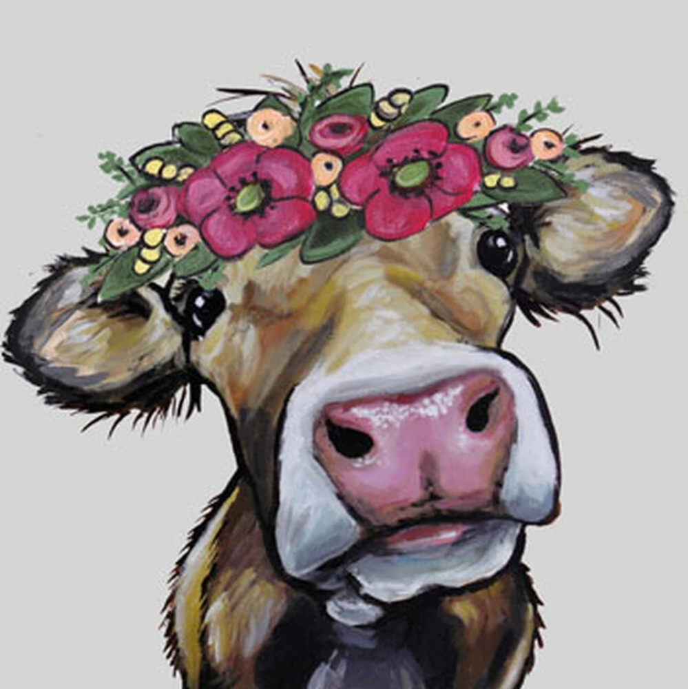 Hazel the Cow metal sign
